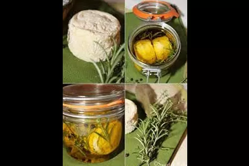 CROTTINS  AU JAMBON DE BAYONNE MARINES A L HUILE D ’OLIVE